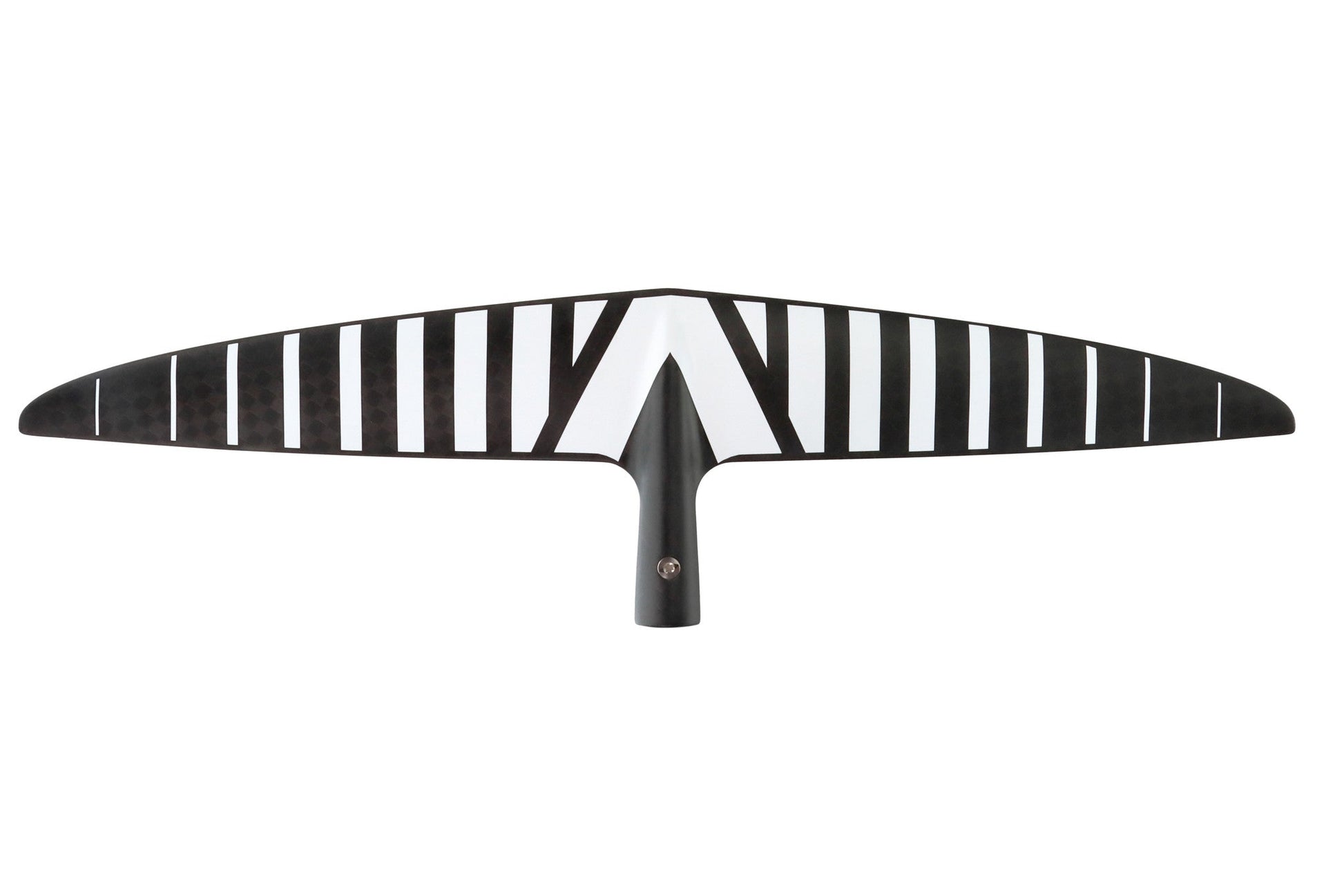A black and white Armstrong HA front foil for windsurfing, displaying the full front wing span and profile.