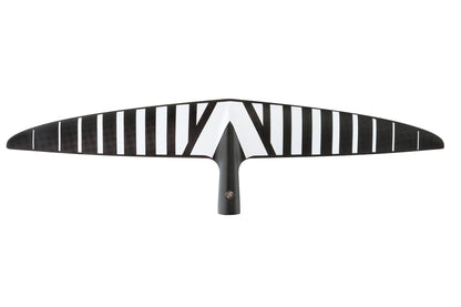 A black and white Armstrong HA front foil for windsurfing, displaying the full front wing span and profile.
