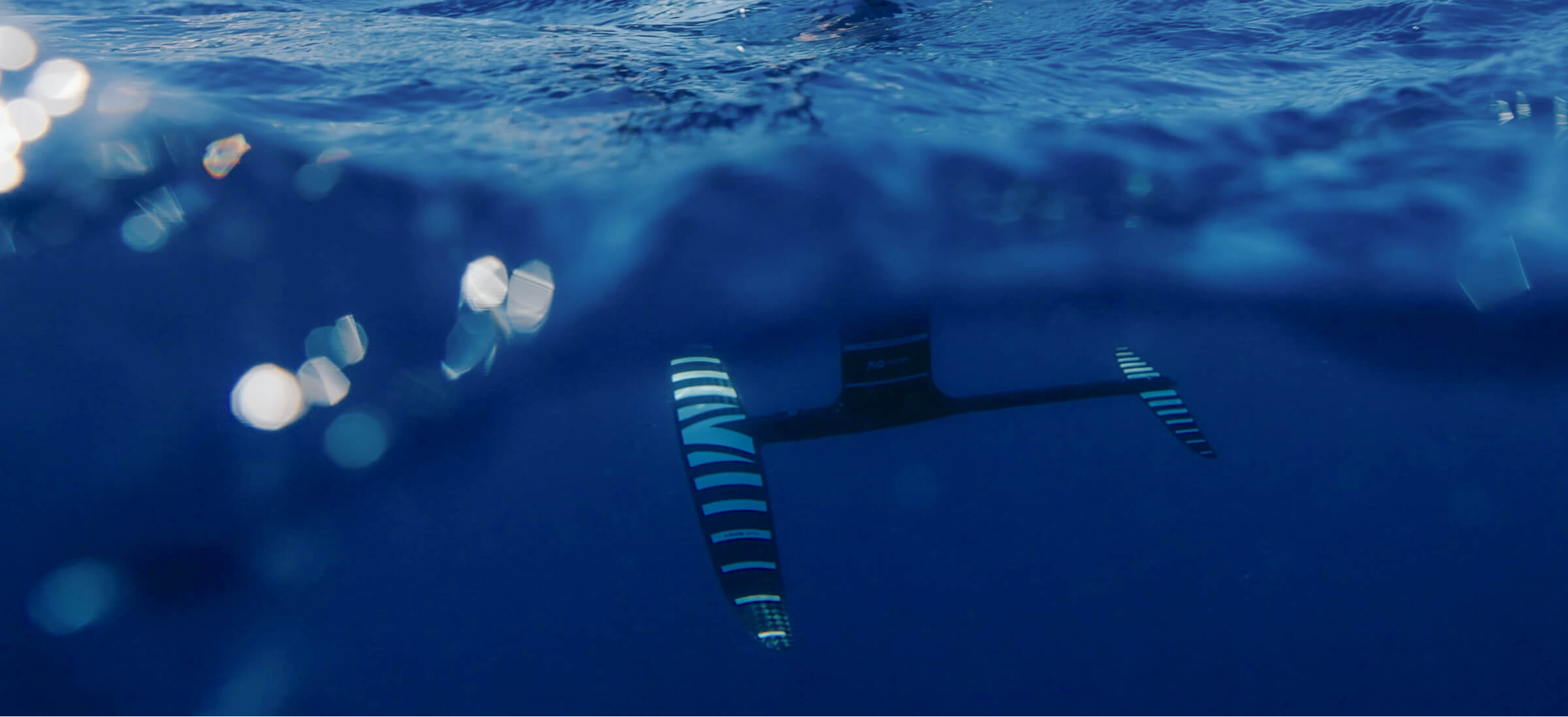 An underwater image of the Armstrong UHA Front Foil Range being used