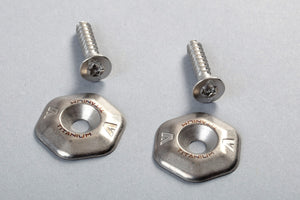 Armstrong Titanium washers, 316L foot strap screws